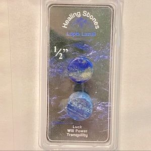 Crystal-Stone 1/2” Lapis Lazuli gauged plug earrings healing